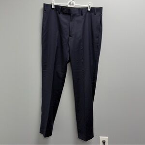 Douglas & Grahame Navy Wool Stretch Dress Pants Slim Fit 36x32
